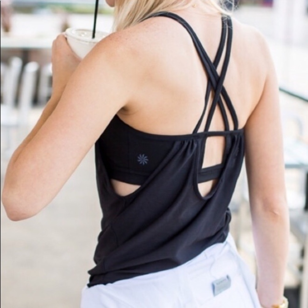 Athleta NWT black hidden agenda tank